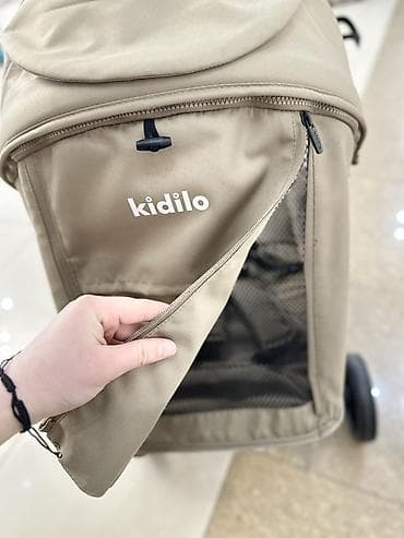 Прогулочная коляска Kidilo, бежевый цвет. Основные особенности: - — 8