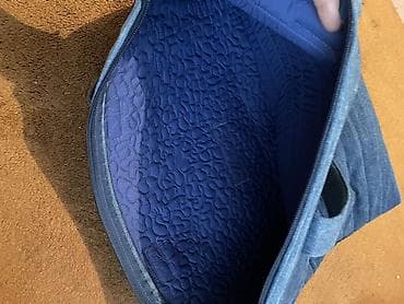 Аксессуарлар: Текстильная сумка-тоут ручной работы из денима (пэчворк) - Материал — 3