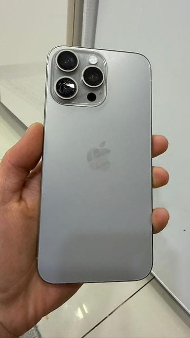 бишкек телевизор: IPhone 15 Pro Max, Колдонулган, 256 ГБ, Күмүш, 90 % — 1