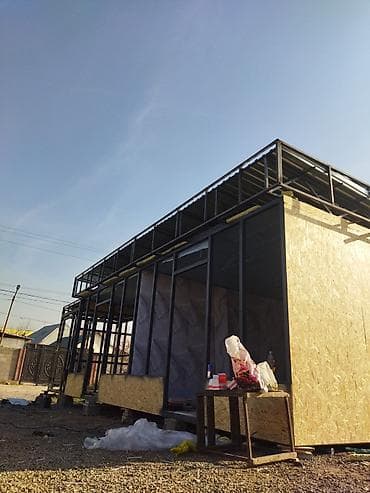 охранная бутка: Навес, Двускатный, Металл, Профнастил, Новый, Установка — 9