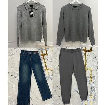 одежда игра в кальмара: Мужской свитер, Massimo Dutti, Новый, цвет - Серый, Самовывоз, Платная доставка — 1