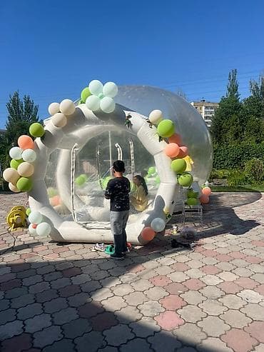 Спорт жана эс алуу: 🎈 ПРОЗРАЧНЫЙ БАТУТ-КУПОЛ ДЛЯ ПРАЗДНИКОВ, ФОТОСЕССИЙ, СВАДЕБ И.Т.П🎉 — 6