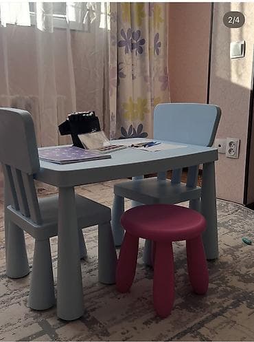dinner table: Детский стул, Новый, Пластик, цвет - Голубой, Самовывоз — 2