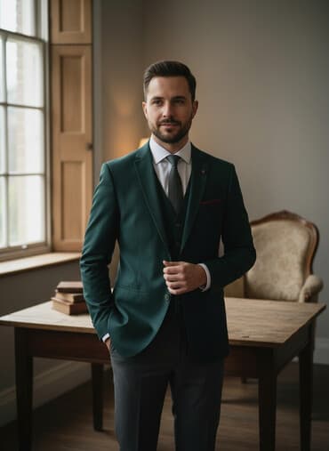 прокат мужских костюмов [возьми на прокат] бишкек фото: Мужской костюм-тройка RASHEL (Made in Turkey) Бир эле кийилген - — 1