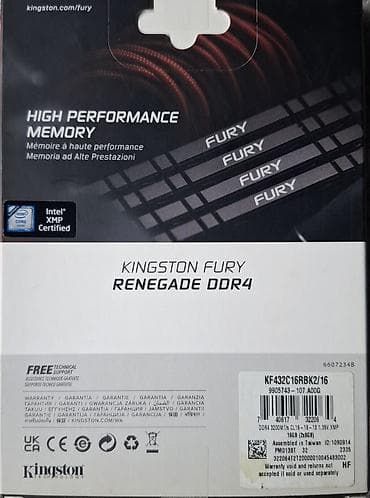 материнка на ddr4: Оперативная память, Новый, Kingston Fury, 16 ГБ, DDR4, 3200 МГц, Для ПК — 4