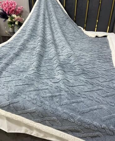 детское одеяло на овчине: Плед, Корея, Новый, Все сезоны, Двусторонний — 4