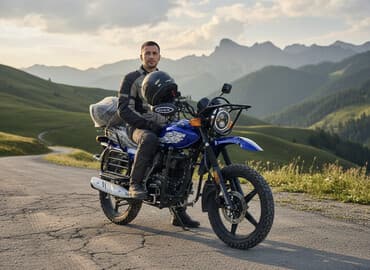 электронные мотоциклы: Классический мотоцикл Suzuki, 200 куб. см, Бензин, Взрослый, Новый — 2