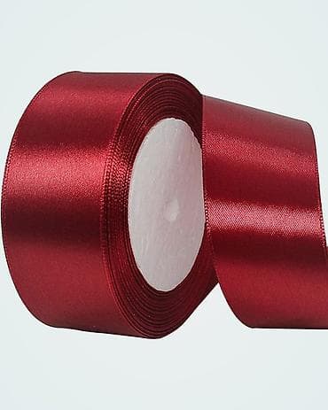 упаковочная бумага для цветов: Атласная лента на катушке - Материал: плотный атлас (двухсторонний — 3