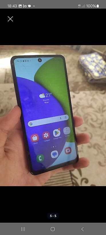 Уюлдук телефондор жана аксессуарлар: Samsung Galaxy A52, түсү - Көгүлтүр — 1