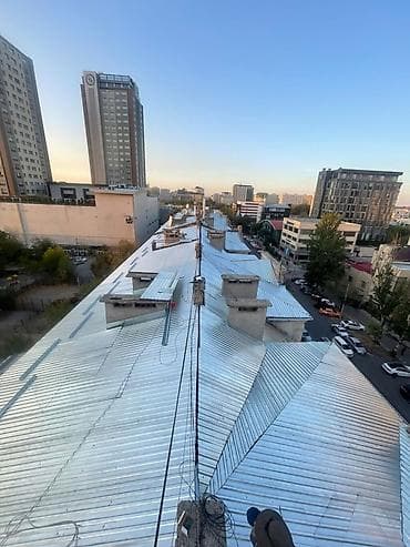 Үйдүн үстүндөгү чатыр: Кровельные работы из оцинкованного профнастила/жести крыша жабабыз — 4