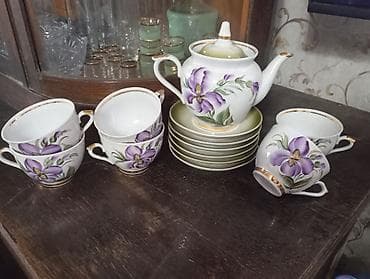 советский буфет: Столовая и чайная посуда из фарфора/фаянса, наборы разного назначения — 5