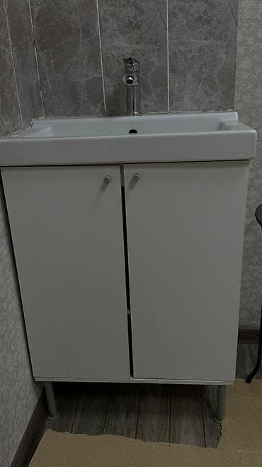 Сушилки: Тумба для ванны, С раковиной, цвет - Белый — 1