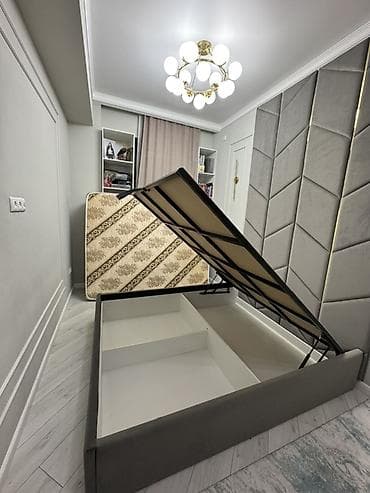 160: Двуспальная кровать, Б/у, С ящиком для хранения, длина - 190 см — 4