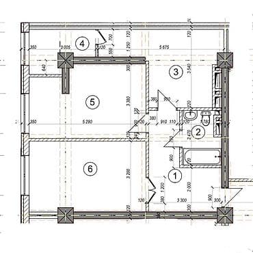 квартира ак ордо 2 комнат: 2 комнаты, 70 м², Элитка, 12 этаж, Готовая ПСО (под самоотделку) — 3