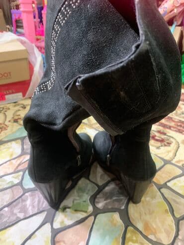 сапоги из натурального меха и кожи: Сапоги Замшевые на платформе очень удобные ! Покупали в России — 9