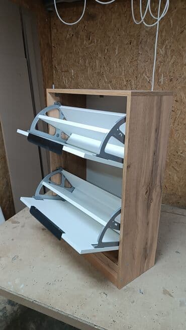 обувной шкаф: Тумба и подставка для обуви, Дерево, Платная доставка, цвет - Белый — 3