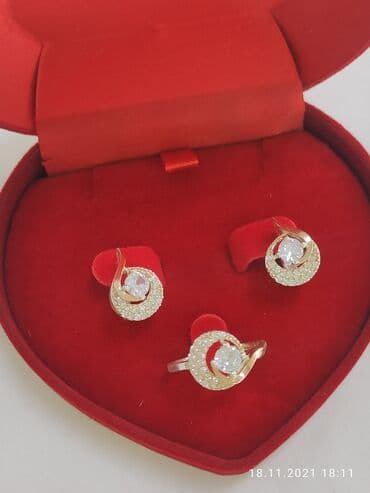 свадебные наборы ручной: Серебро пробы 925 напыление золотом Качество отличное не чернеет — 4