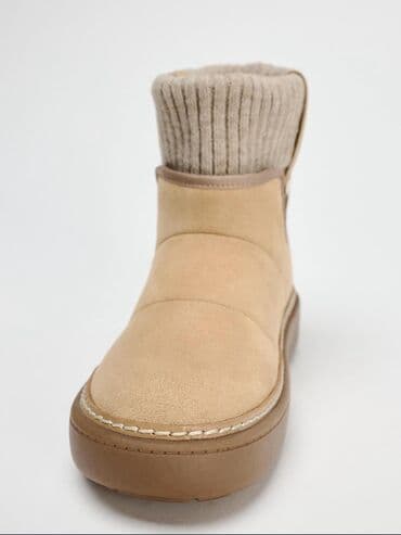 обувь 26 размер: Угги, 40, Zara, Новый, цвет - Бежевый — 3