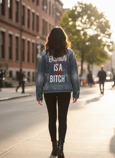 бомбы: Джинсовая куртка, Приталенная модель, Осень-весна, XL — 1