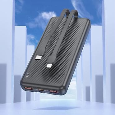 usb type: Внешний аккумулятор с встроенными кабелями и быстрыми портами - — 7