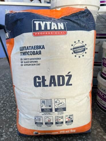 Шпатлевка гипсовая Tytan Professional Gladz в мешке 25 кг