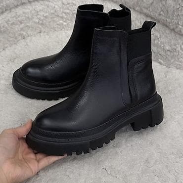 Айымдардын бут кийими: Женские челси из чёрной кожи натуральная кожа, 36 размер Продаются — 1