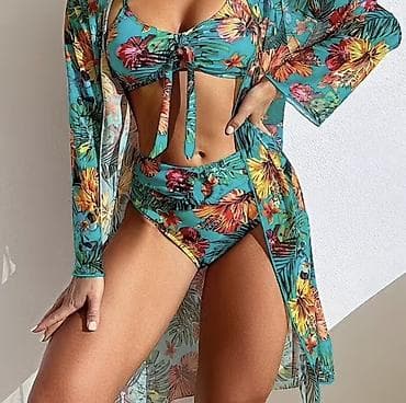 купальник накидка: Раздельный купальник, С накидкой, 2XL, XL — 2