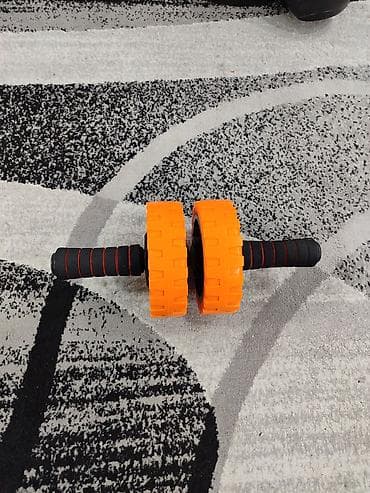 Ролик для пресса (ab wheel) с двумя колесами качественный выдерживает