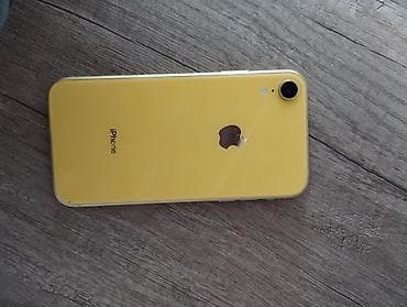 Мобильные телефоны и аксессуары: IPhone Xr, Б/у, 128 ГБ, Желтый, Зарядное устройство, Чехол, Кабель, 77 % — 2