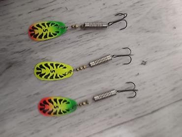 Вращающиеся блёсны №5, набор из 3 штук. - Тип: спиннеры с