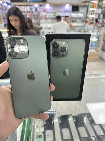 iphone 17 pro: IPhone 13 Pro Max, Б/у, 128 ГБ, Alpine Green, Коробка, 92 % — 1