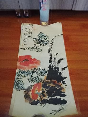 китайский коврик: Рулон постеров с китайской живописью (в тубусе “Monthly 2005”) - — 2