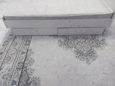 сокулук кун туу: Односпальная кровать с матрасом и выдвижными ящиками - Размер — 4