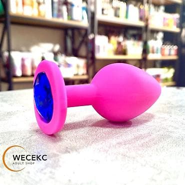 Розовая силиконовая анальная пробка — элегантный и безопасный at lalafo.kg Розовая силиконовая анальная пробка — элегантный и безопасный