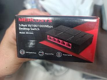 коммутатор: Коммутатор MERCUSYS MS105G — настольный 5‑портовый гигабитный свич — 1