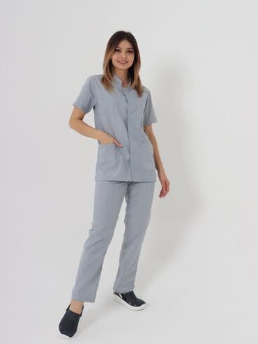 Инвалидные коляски: Медицинский костюм "Лондон" -Стойка воротник -На кнопках -Высокое — 5