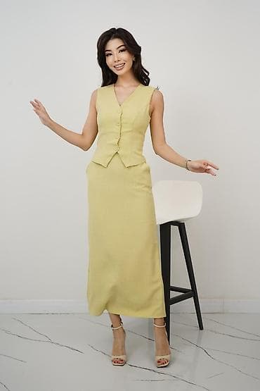 костюм доктора: Костюм с юбкой, Модель юбки: Прямая, Миди, Жилет, XS, S — 2