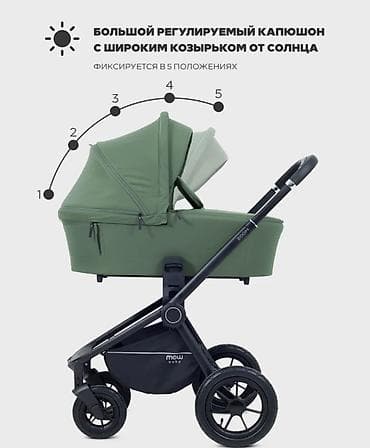 польские коляски 3 в 1: Детская коляска-трансформер (прогулочный блок + люлька), цвет: светло — 6