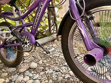 harley devidson: Детский велосипед Velomax, стиль «чоппер», фиолетовый. Фонарик на фото — 3