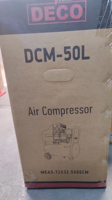 50литр: Компрессор DE'CO 50литр 6 месяцев сервисное обслуживание Гарантия — 2