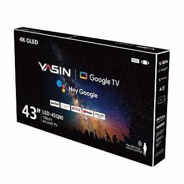 yasin led: Телевизор YASIN 43" LED-43Q90 (4K QLED, Google TV) - Диагональ: 43" — 1
