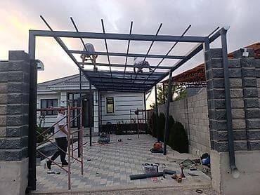 Мебель: Навес, Арочный, Металл, Профнастил, Новый, Установка — 6