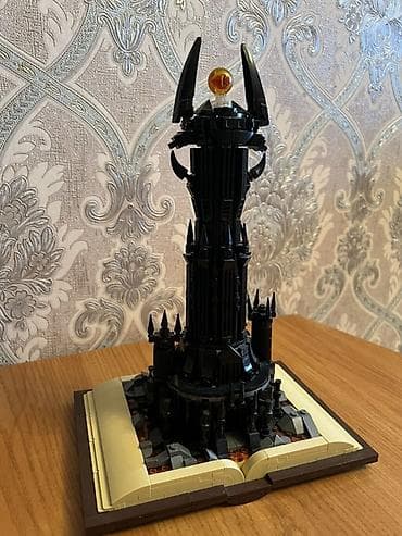 Другой декор и предметы интерьера: Лего Башня Барад‑Дур Детализированная черная башня на подставке в — 2
