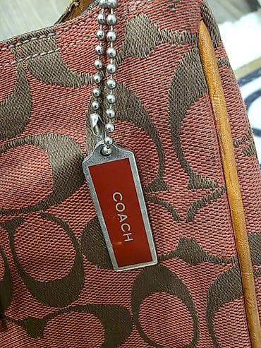Классическая сумка, Coach, Китай, Материал: Комбинированный материал, Застежка на молнии, Женские, Б/у — 3