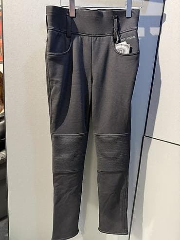 легинсы: Женские мотоштаны MotoGirl (леггинсы-джоггеры) в черном цвете. - — 1