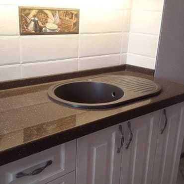 тумба под раковину на кухню: Кухонный гарнитур, Новый, цвет - Бежевый, МДФ, Бесплатная доставка — 3