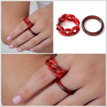свадебные наборы ручной: Стильный комплект красных колец — яркий акцент для вашего образа. Одно — 2