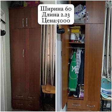 Продаются мебельные позиции: 1) Шкаф платяной, двустворчатый, с — 2