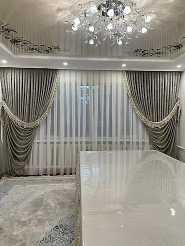 карнизы бишкек цена: Комплект штор, Велюр, С тюлем в комплекте, Изготовление на заказ, Для зала — 2