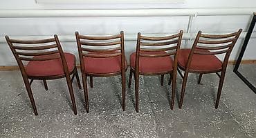 Мебель: Набор из 4 стульев в стиле mid-century, Чешские, лёгкие и прочные — 3